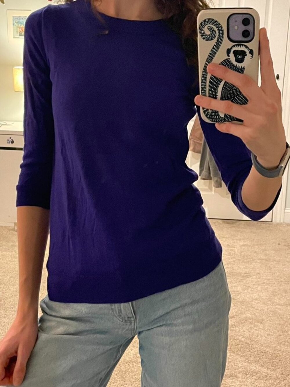 J Crew women's indigo sweater